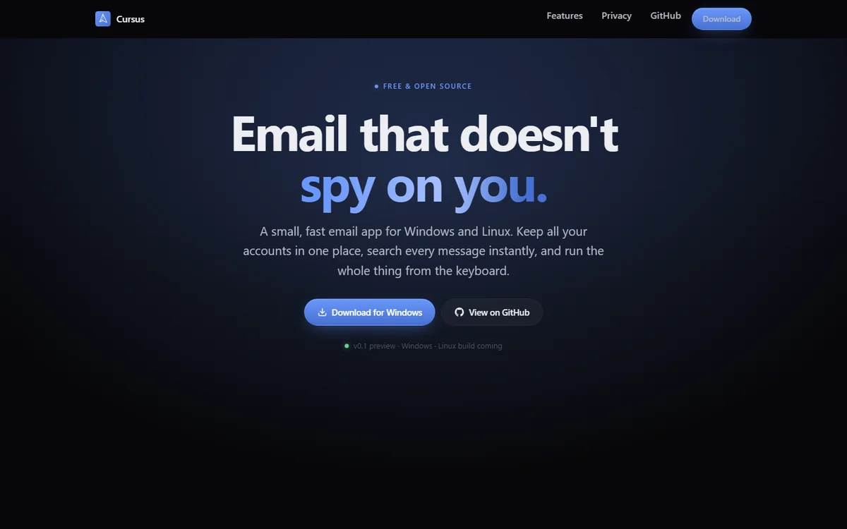 Cursus - Cliente de email open-source